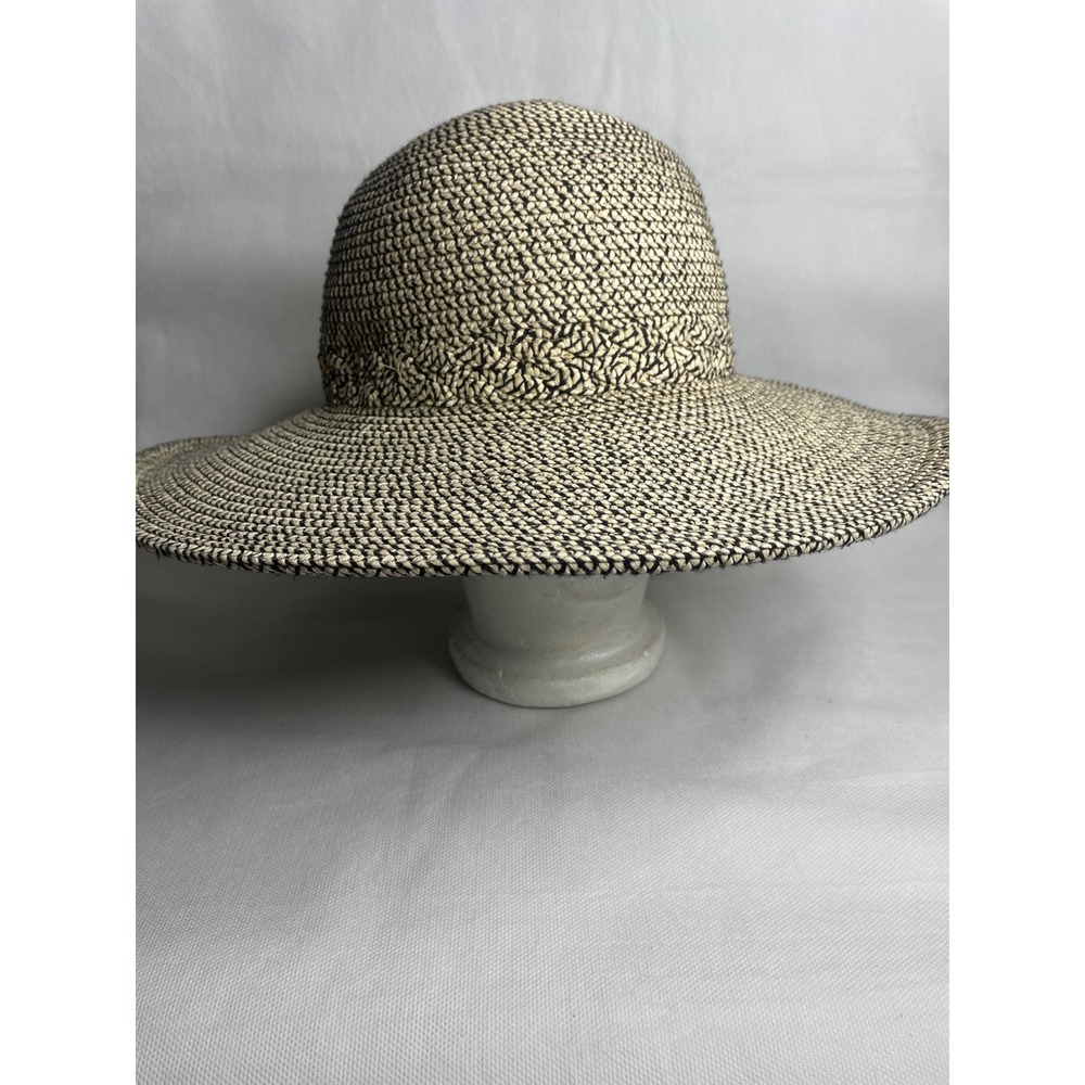 Sun Day Afternoons Paper Beach Hat Cream Black Sweatband One Size Outdoor Cap